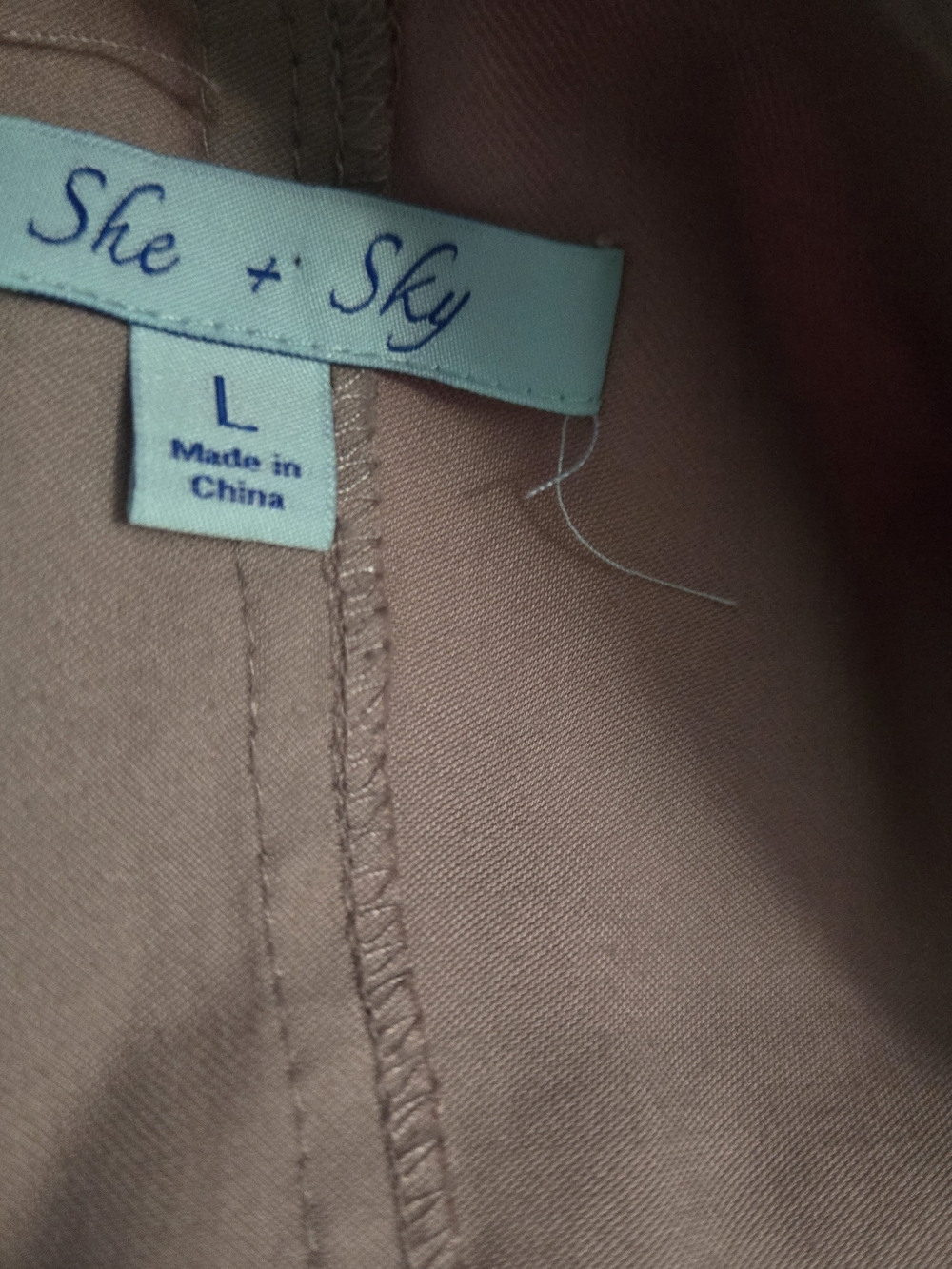 She + Sky Women’s Draped Lightweight Mauve Soft Utilitarian Trench Coat L - Picture 2 of 8